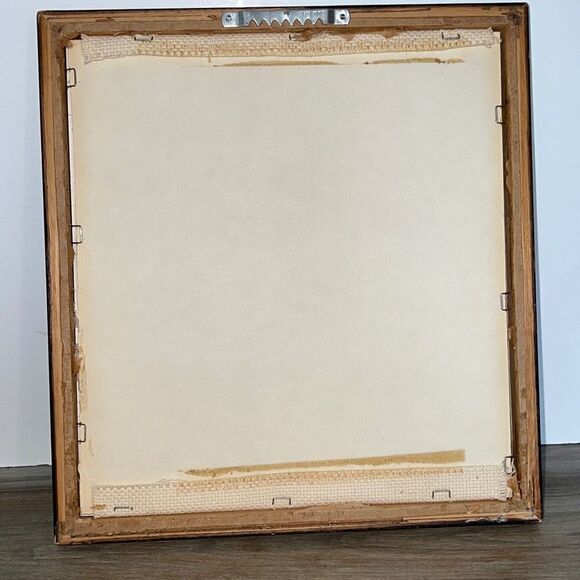 Needlepoint Artwork of Girl With Cats 13" x 10" Framed & Matted grant core - Picture 8 of 8